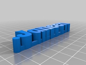 janeen name tag sculptures customized 3d print model - Mito3D