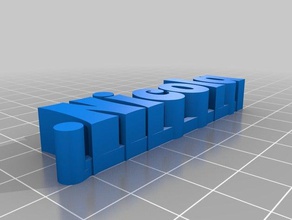 nicola name tag sculptures customized 3d print model - Mito3D