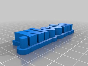 nicola anillo de claves las esculturas personalizado 3d print model - Mito3D