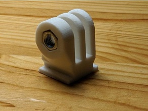 gopro-zapata adaptador de montaje la cámara gopro monte zapata 3d print model - Mito3D