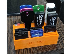usb sd microsd card holder tool holders boxes micro 3d print model - Mito3D