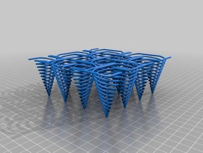 spirals stackable pattern math art 3d print model - Mito3D
