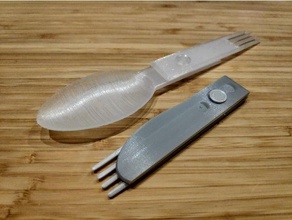 ne yapıyorsun katlanır spork kitchen dining armeija army camping cooking foldable fork gift haarukka intti knife lusikka lusikkahaarukka military spoon taittuva veitsi 3d print model - Mito3D