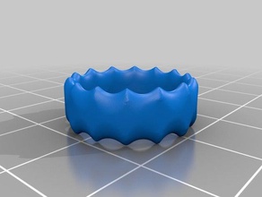 dalgalı yüzük 3d baskı 3d print model - Mito3D