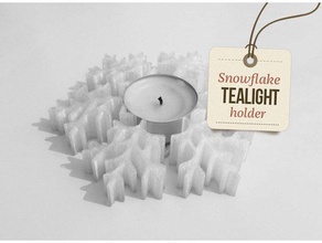 tealight snowflake holder christmas decoration candle ornament nsfw snowflakes tealightholder 3d print model - Mito3D