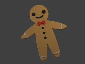ginger man kitchen dining cookie cutter galletas gingerbread mold silicone 3d print model - Mito3D
