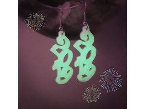 2019 new year earrings funny gift party 3d print model - Mito3D