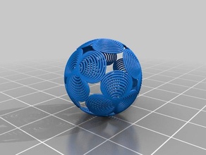spiral ball decor 3d print model - Mito3D