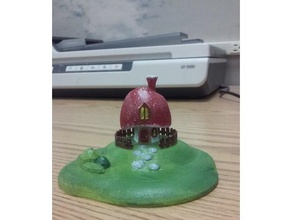 mushroom house toys games cute dd fantasy garden miniature small 3d print model - Mito3D