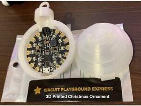 adafruit circuito de juegos expresar adorno del árbol navidad la electrónica cpx 3d print model - Mito3D