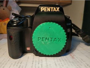 pentax camera body cap 3d print model - Mito3D