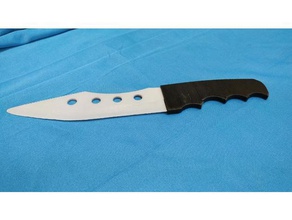 couteau de rambo la main outils 3d print model - Mito3D