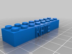 kate lego costruzione i giocattoli personalizzato 3d print model - Mito3D