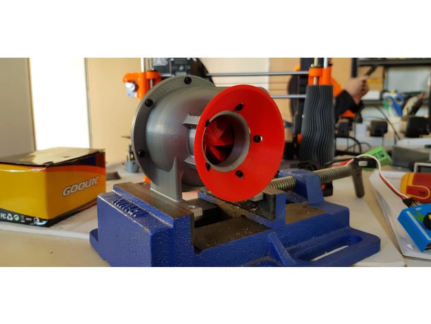 turbine cone engineering brushless motor turbo turbocharger turbofan 3D print model - Mito3D