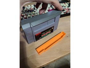 snes dust cover friction fit video games cartrige 3d print model - Mito3D