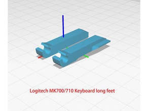 logitech mk700710 clavier longues pattes les jambes 3d de l'imprimante pièces 3d print model - Mito3D