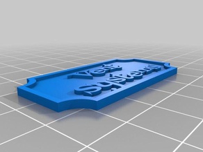 sfogo sistemi targhetta 2 riga arredamento personalizzato 3d print model - Mito3D