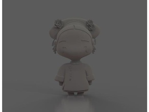 china empire Prinz Puppe Menschen 3dprintable der Urzeit Niedlich doll Abbildung zahlen Figur Mädchen lady Skulptur statue Stein 3d print model - Mito3D