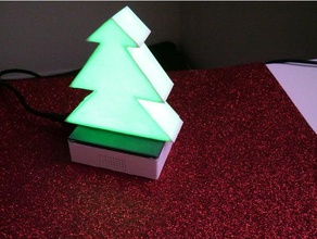 árvore de natal gabinete som ativado luz decoração 3d print model - Mito3D