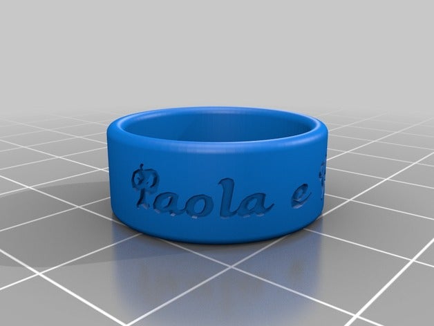 il mio personalizzato anello tondo bordo anelli 3D print model - Mito3D