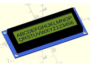 lcd 1602 serial electronics board display lcd1602 3d print model - Mito3D