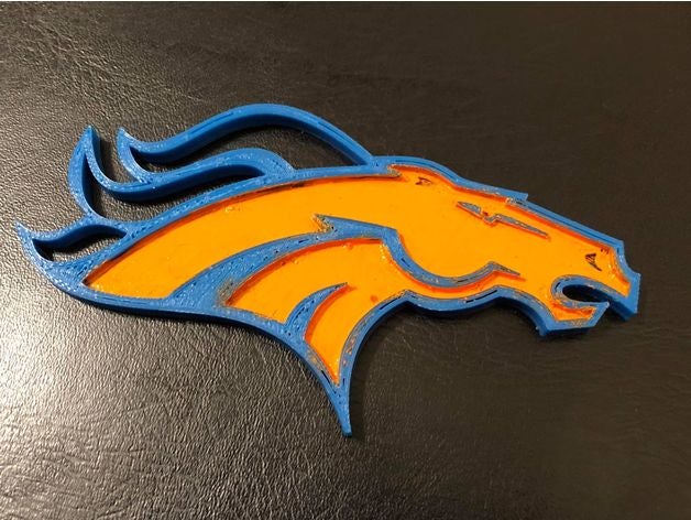 broncos alívio de impressão sinais logotipos denver futebol stl 3D print model - Mito3D