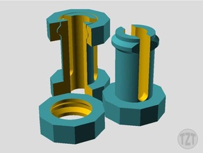 customizer fastener snap rivet grommet anchor insert parts 3d print model - Mito3D
