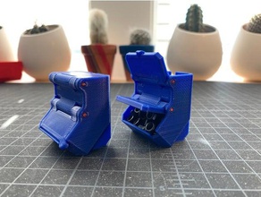 mini parts bin filament hinges containers box micro small storage tiny 3d print model - Mito3D