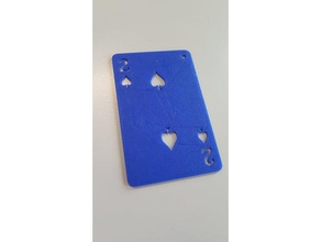 two spades playing card 2 pique games 3d print model - Mito3D