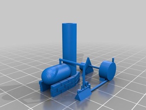 di base del cortile della turbina a vapore macchina strumenti elettrico generatore divertente hobby prototipo giocattolo 3d print model - Mito3D
