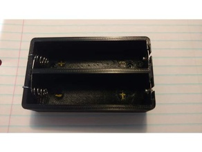 18650 dual battery case electronics 3d print model - Mito3D