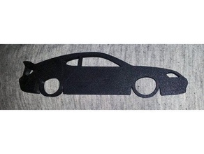 hyundai tiburon keychain silhouette vehicles coupe 3d print model - Mito3D
