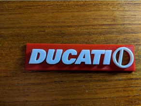 ducati tag other christmas ornament keychain motorcycle motorcycles nameplate 3d print model - Mito3D