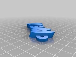 amelia text keychains customized 3d print model - Mito3D
