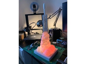falcon heavy rocket lamp complete led arduino nano base spacex vehicles 3d print model - Mito3D