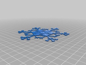 snowflake 4 interactive art customized 3d print model - Mito3D