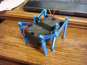 hex-a-bot double disque de marche la base robotique 6 jambe du robot bricolage lecteur 3d print model - Mito3D