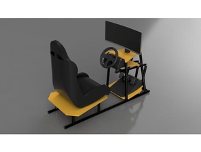 diy racing cockpit video games driving simulator gaming 3d print model - Mito3D