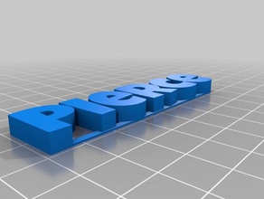 personalizável 3d placa com o nome de pierce sinais logotipos personalizado 3d print model - Mito3D