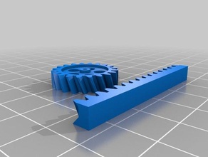 my customized parametric gear rack pinion parts 3d print model - Mito3D