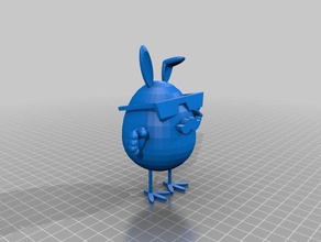 chip-hop 3d de l'impression L'imprimante art bunny percevable pâques jouets 3d print model - Mito3D
