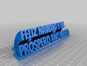 feliz navidad office personalizzato 3d print model - Mito3D