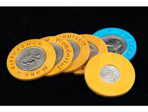 coinrings Münzen Güte Abzeichen Nächstenliebe geben Quartal Stimmung 3d print model - Mito3D