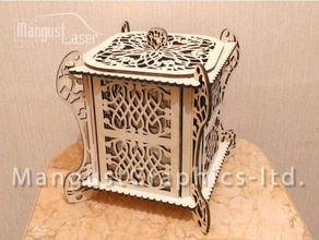 jewelry box gioielli lasercut legno compensato 3d print model - Mito3D