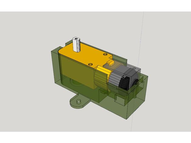 tt yellow motor caseenclosure horizontal use electronics enclosure 3D print model - Mito3D