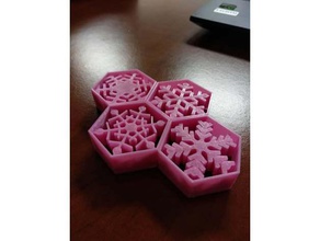parametric snowflake cooker cutter generator kitchen dining cookie openscad 3d print model - Mito3D