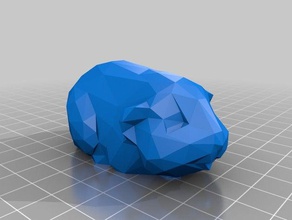low poly guinea pig animals faceted 3d print model - Mito3D