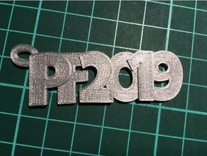 pf-2019 llavero llaveros personalizado pf2019 3d print model - Mito3D