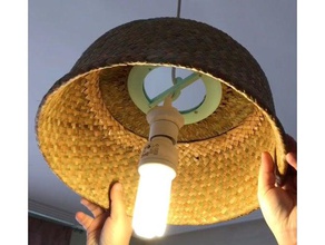 titular de la lámpara pinza ikea hack basado apairandasparediycom idea hogar 3d print model - Mito3D
