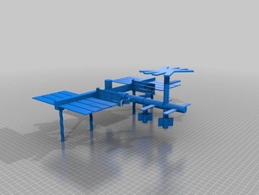 la station spatiale internationale des bâtiments structures 3d print model - Mito3D